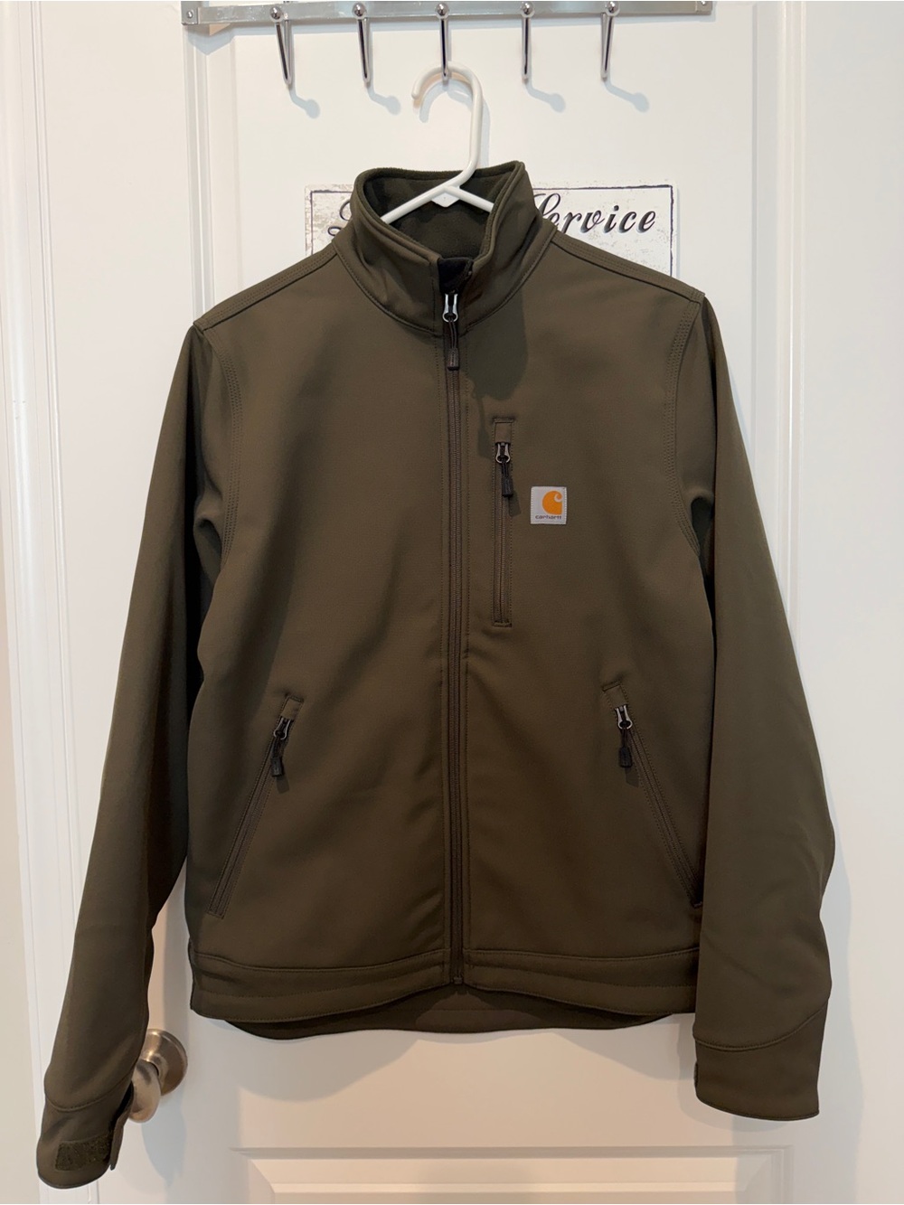 Carhartt Olive Green Softshell Work Jacket